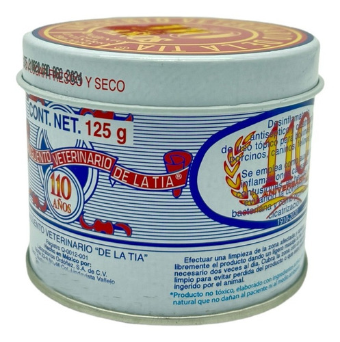 Ungüento Veterinario De La Tía Pomada 125 G