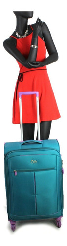 Equipaje Textil Ultraligero 24 Cloe Unisex Color Turquesa