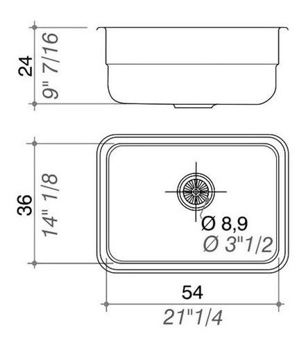 Pileta Simple Cocina E54 Bacha Johnson Acero Inoxidable