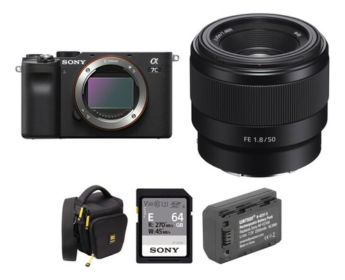 Cámara Sony A7c Mirrorless Con Lente 50mm F/1.8 Y Kit Acces