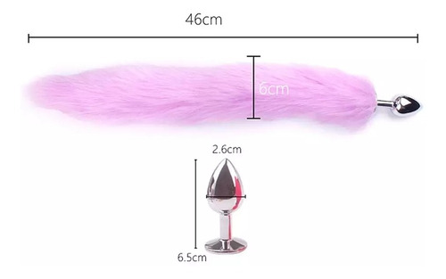 Kit X 2 Plug Anal Cola De Zorro + Anillo Vibrador Retardante
