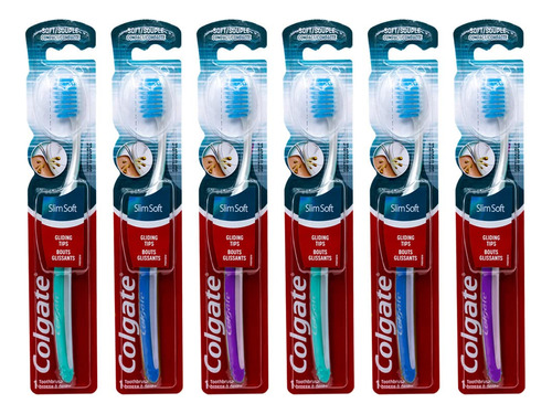 Colgate Cepillo De Dientes Delgado Y Suave, Puntas Deslizant