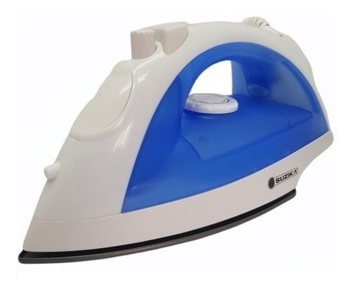 Plancha A Vapor Suzika 1200 W. Acero Rociador Color blanco y azul