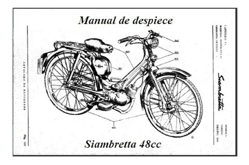 Despiece Siambretta 48cc 1957 Repuestos Motor Cuadro Digital