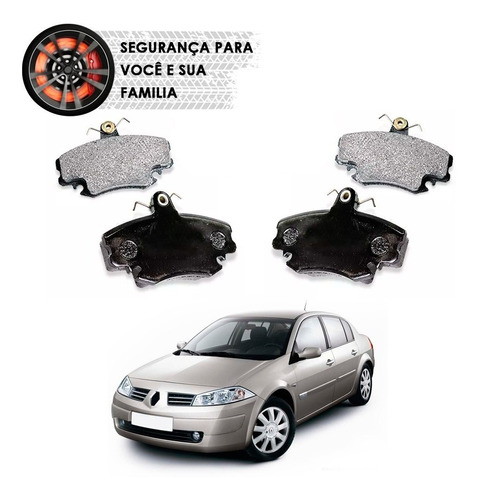 Par Pastilha De Freio Dianteiro Megane 1999 A 2010 Girling