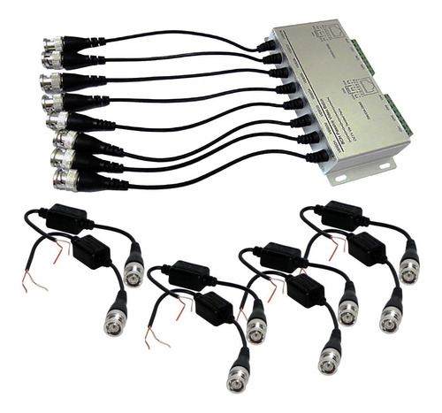 J R Kit De Transceptor Balun Pasivo Para 8 Cámaras De Cctv