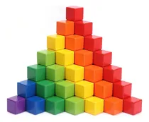Comprar Bloques Para Niños, Cubos Apilables De Madera, Motricidad.