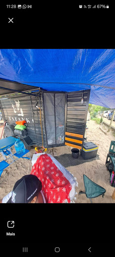 Carretinha Baú Com Toldo Lateral