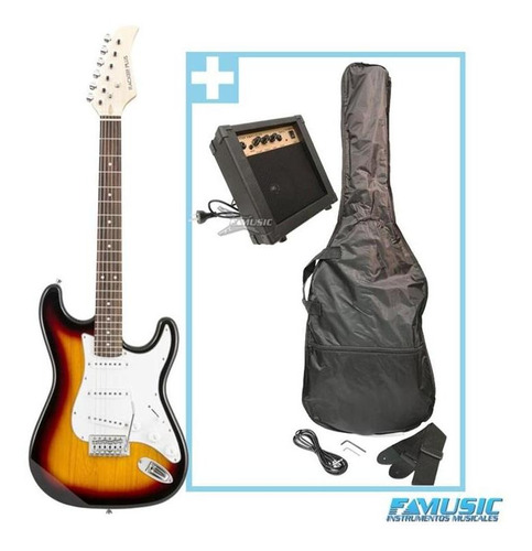 Racker Plus Pack Guitarra Eléctrica + Ampli 10w + Afinador