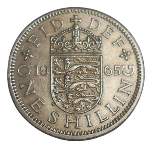 Gran Bretaña  One Shilling 1965 - Km#904 - Elizabeth Il