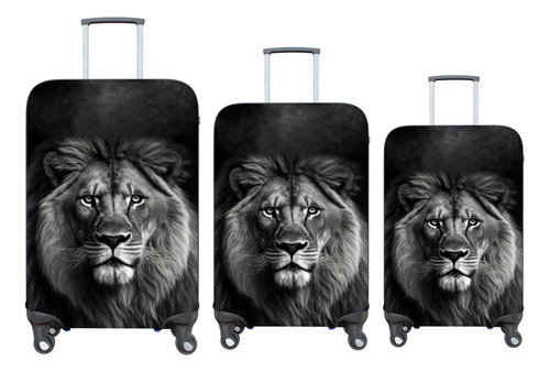 Capa Para Mala De Viagem Estampada Malha Suplex Resistente Cor Leão De Judá Estampado