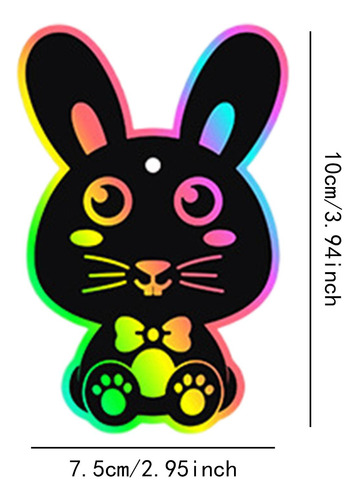Juego De 24 Piezas De Papel Rascador De Pascua, Juguetes