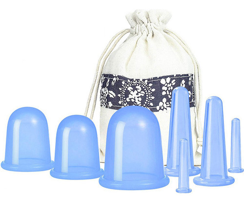 Juego De 7 Vasos De Masaje Corporal Con Masajeador Facial De