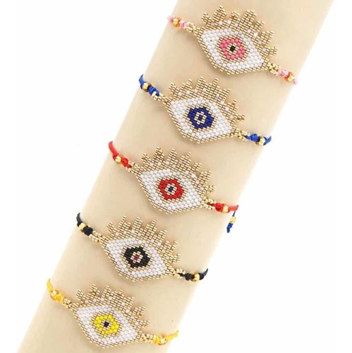 Pulsera Ajustable Miyuki Ojo, Personalizala!