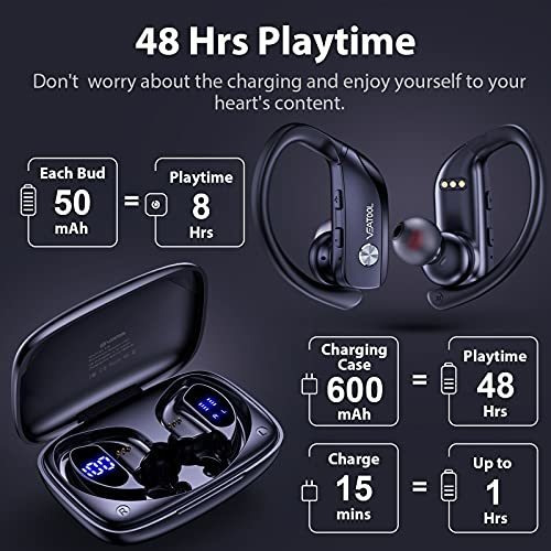 Audífonos Inalámbricos Bmanl, Bluetooth, 48 Horas De Repro