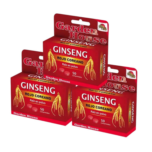 Garden House Ginseng Rojo Coreano En Caja 50 Un Pack X3