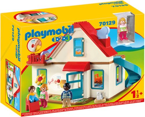 Playmobil 123 Casa Completa 3 Figuras Con Sonido 33pzs 70129