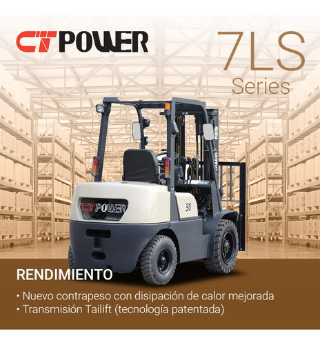 Autoelevador Ct Power 7ls Diesel Fd25 2.5tn - Motor Isuzu
