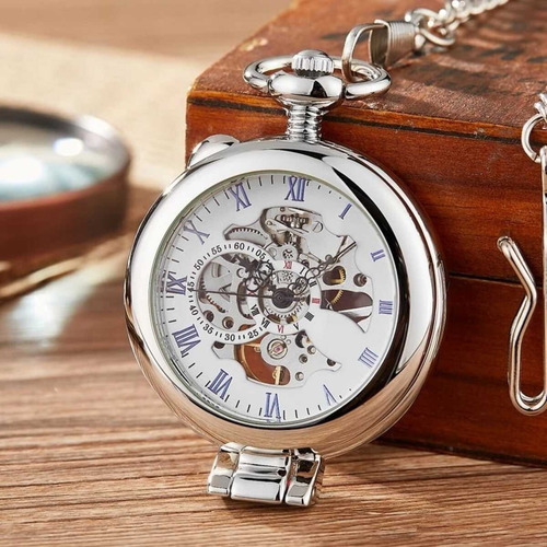 Reloj De Bolsillo Analogico Mecanico 3194 Romano