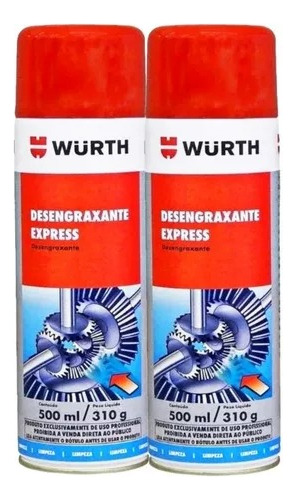 02un Desengraxante Express Spray Wurth - 310 Gramas / 500 Ml