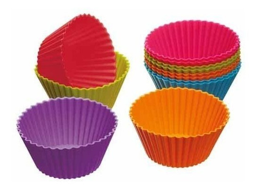 Molde De Silicona Para Cupcake X12