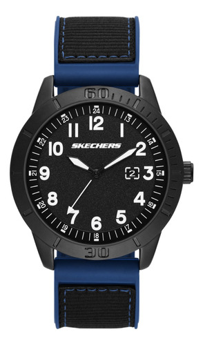 Reloj Hombre Skechers Burlingame Az Color De La Correa Azul Marino