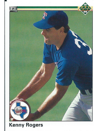 Barajita Kenny Rogers Upper Deck 1990 #606 Rangers Texas