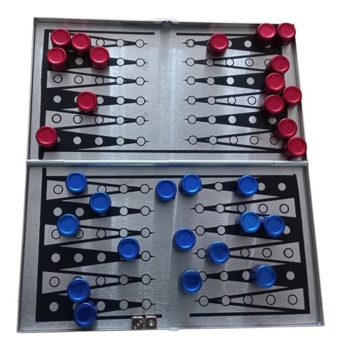 Backgammon Magnetico Chico Plegable Metalico Viaje  Juego