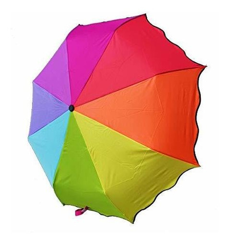 Paraguas Diseño De Arcoiris Con Volantes Por Zmgmsmh