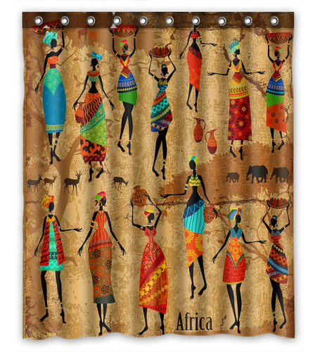 Ortina Ducha 59.8 X 71.7 In Diseño Mujer Africana