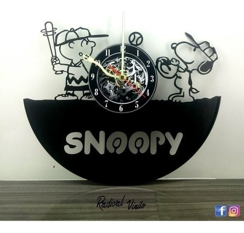 Reloj De Vinilo Snoopy 3 Charlie Brown Regalos Decoracion 