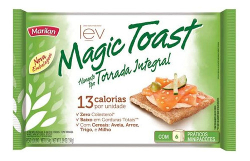 Torrada Marilan Magic Toast Integral 150gr - Kit Com 9