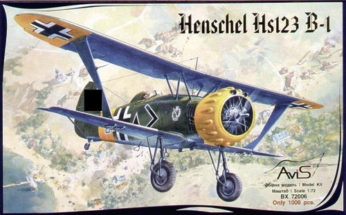 Maqueta Armable De Bombardero Ligero Alemán Henschel 123. Jp