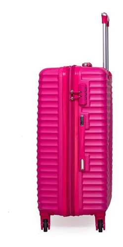 Bolsa de viaje rígida Mundi Pink Abs con ruedas