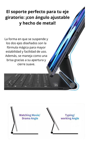 Funda Para iPad Pro 12.9 Con Teclado Bluetooth Case