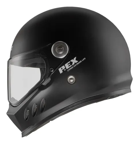 Casco Integral Moto Punto Extremo Retro Ff326 Negro Mate