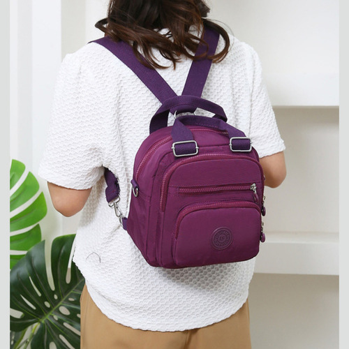 Bolsa Mochila Transversal De Mão Impermeável Multifuncional Acambamento Dos Ferragens Níquel Cor Verde-claro Correia De Ombro Verde-claro Desenho Do Tecido Lisa