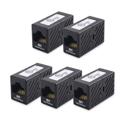 Cable Matters [ul Listed] Paquete De 5 Acopladores Ethernet 