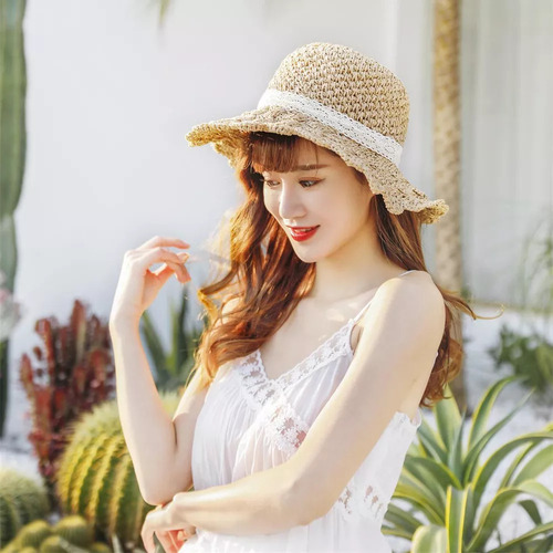 Sombrero De Playa Plegable Con Protección Solar