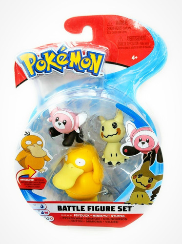 Pokemon Psyduck Mimikyu Stufful Battle Fig Wicked Cool Toys