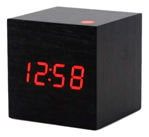 Reloj Digital Estilo Madera Despertador Termómetro Alarma