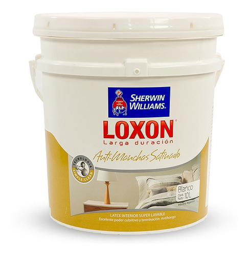 Loxon Latex Antimanchas Lavable Interior Satinado X 10lts - Prestigio
