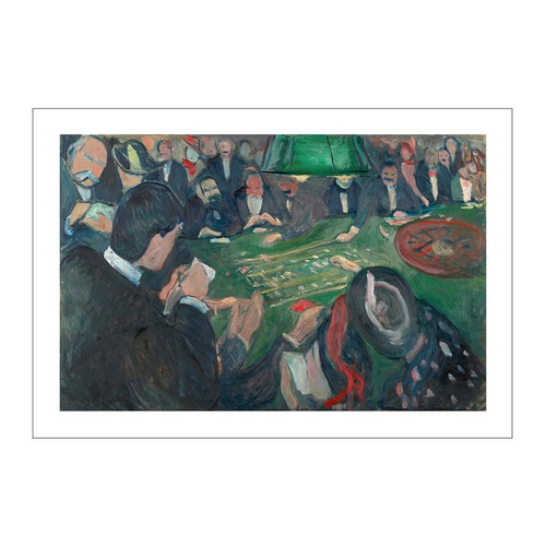 Lamina Fine Art En La Ruleta De Monte Carlo Munch 43x60 Myc