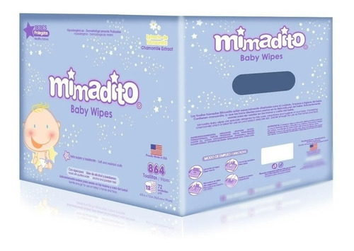 Caja 12 Toallas Húmedas Para Bebe Premium Mimadito X72