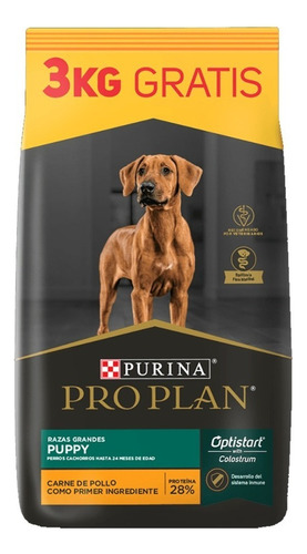 Alimento Pro Plan OptiStart Puppy para perro cachorro de raza grande sabor pollo en bolsa de 18kg