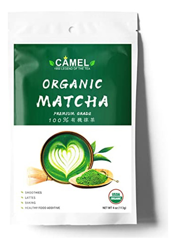 Camel Matcha En Polvo Orgánico Certificado, Té Verde Matcha