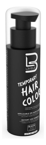 Kit Tintura Level 3  Temporary Temporary Hair Color tono 1 negro para barba con pincel