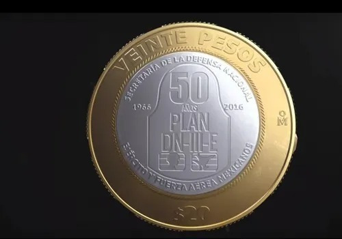Imagen 1 de 5 de Moneda $20 Conmemorativa Plan Dn-3 Nuevas¡¡