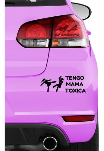 1 Sticker Para Auto Moto Camioneta  Tengo Mama  Toxica