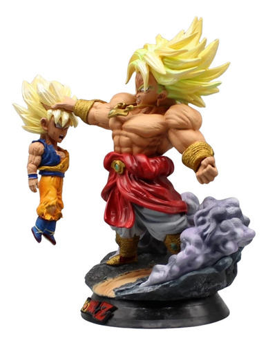 Figura De Acción Mini Broly Vs Gokú Dragon Ball Z 15cm